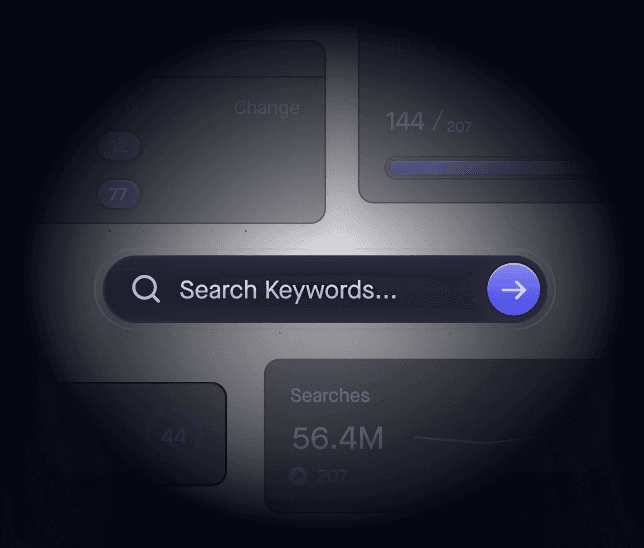 SEO-Dashboard zur Keyword-Suche und Ranking-Überwachung